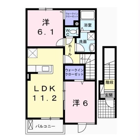 フィオレンティーナⅢの物件間取画像